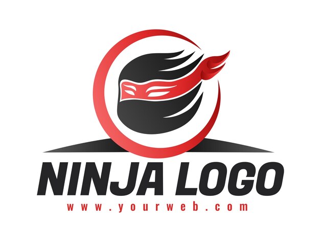 Ninja-logosjabloon in verloop