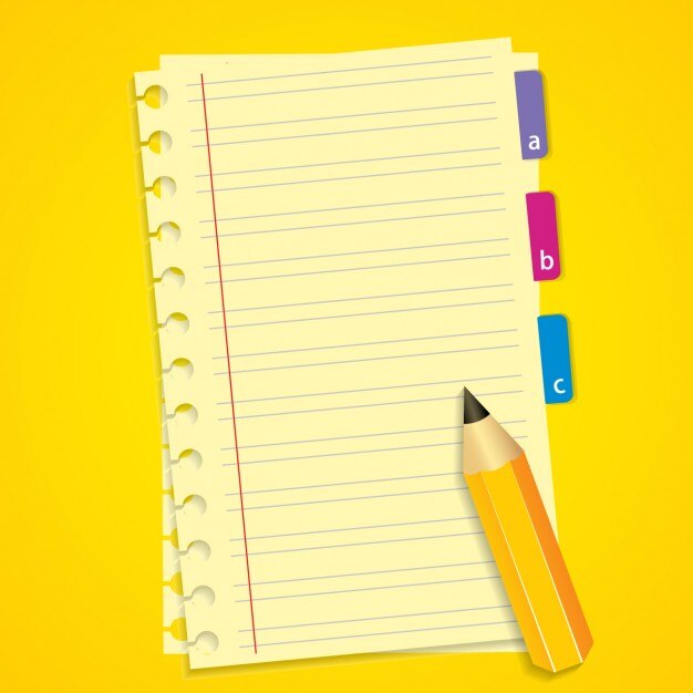 Notebook en potlood Achtergrond