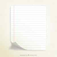 Gratis vector notebook papier