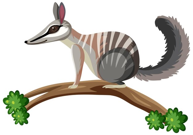 Gratis vector numbat op boomtak