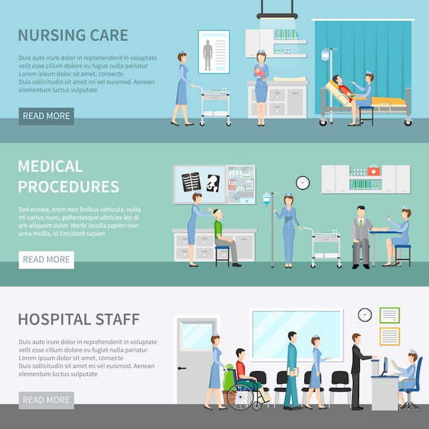 Nurse health care banners