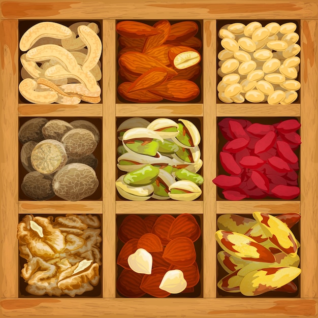 Gratis vector nuts collection assorted