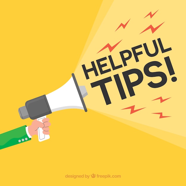 Gratis vector nuttige tips achtergrond in vlakke stijl