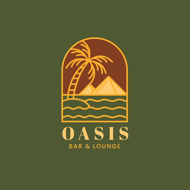 Gratis vector oasis-logo sjabloon