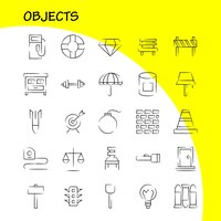 Gratis vector objecten handgetekend icon pack voor ontwerpers en ontwikkelaars iconen van bulls eye doel target object bulb idee light vector