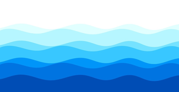 Gratis Vector oceaan geïnspireerd abstracte vloeibare golvende lijn blauwe banner ontwerp