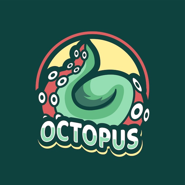 Octopus illustratie mascottes ontwerp