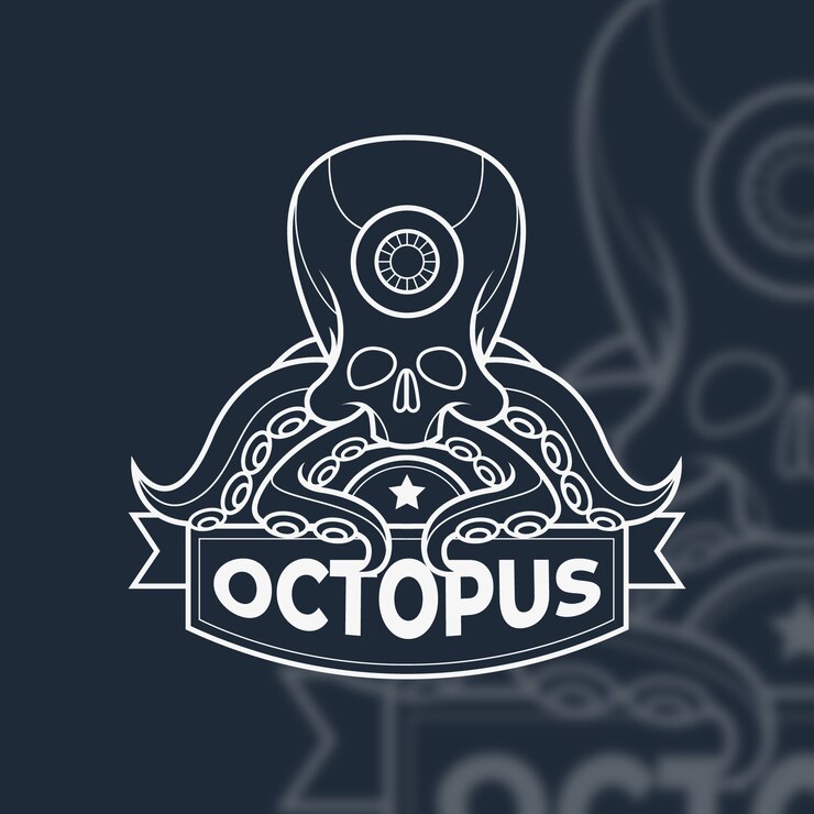 Gratis Vector octopus logo concept