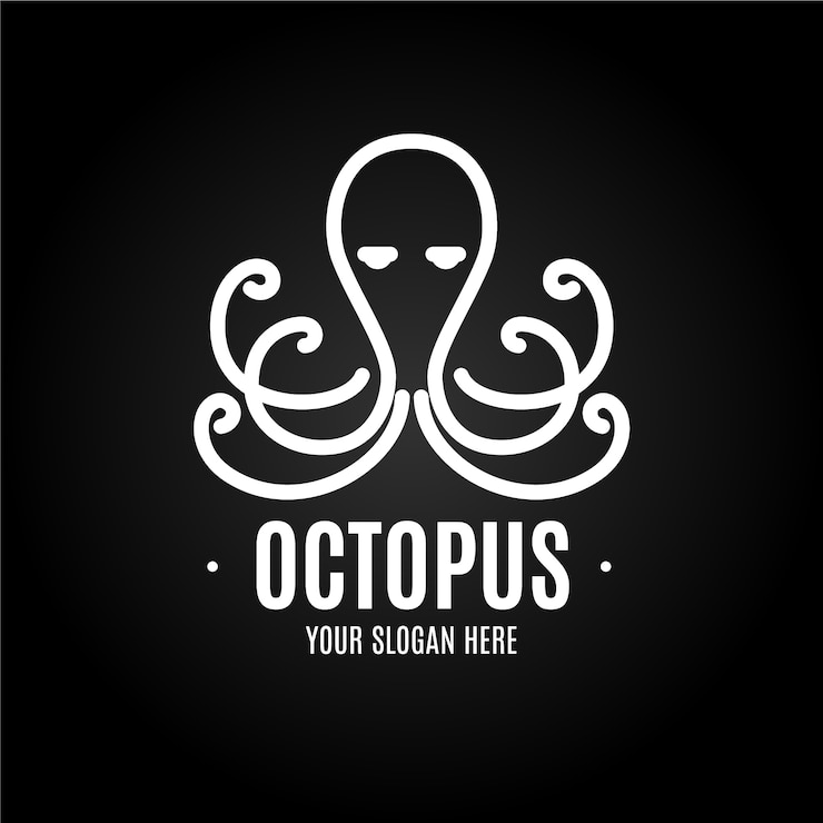 Gratis Vector octopus logo concept