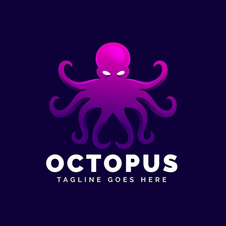 Gratis Vector octopus logo concept