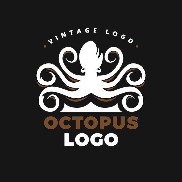 Gratis Vector octopus logo concept