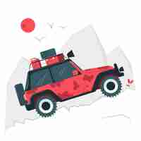 Gratis vector off-road concept illustratie