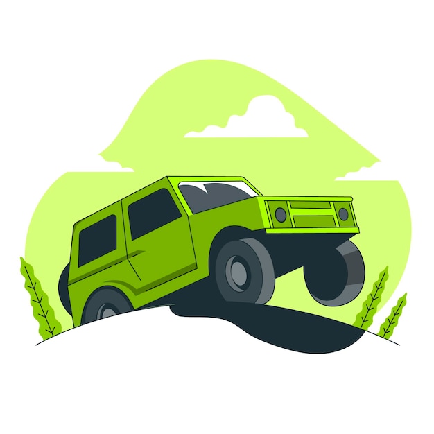 Off-road concept illustratie