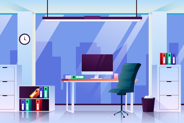 Gratis vector office - achtergrond voor videoconferenties