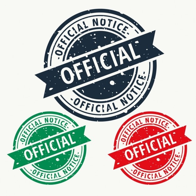 Gratis Vector officieel bericht stempel