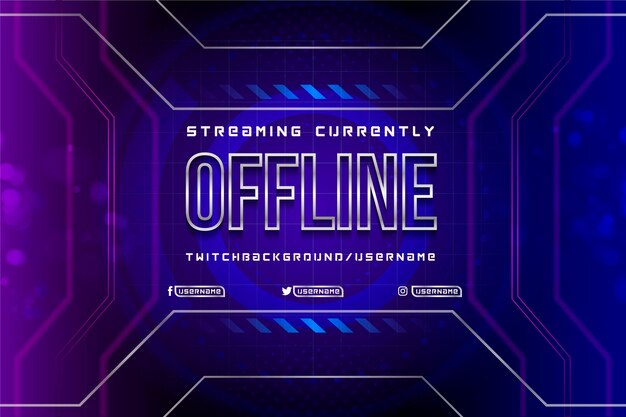 Offline twitch banner gammer-stijl