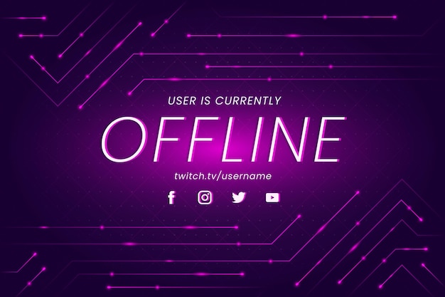 Offline twitch-banner in gammer-stijl