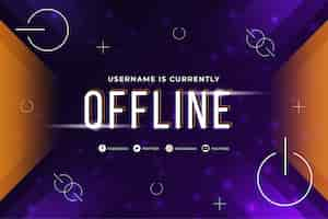 Gratis vector offline twitch-sjabloon voor spandoek