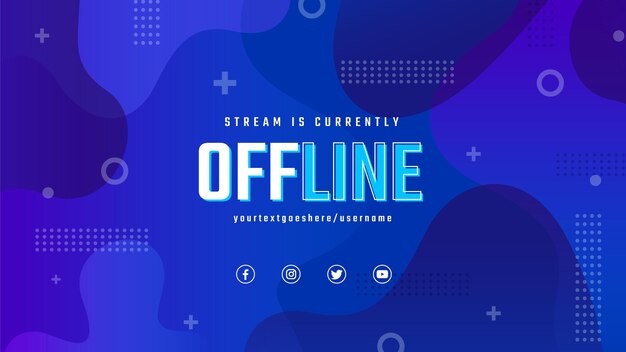 Offline twitch-sjabloon voor spandoek