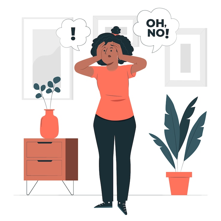 Gratis Vector oh nee concept illustratie