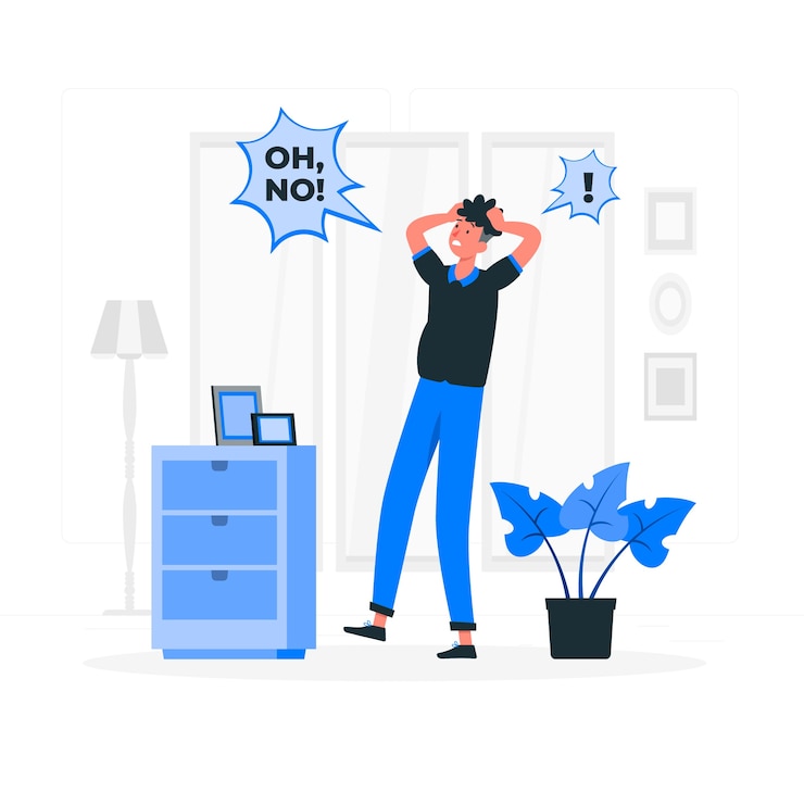Gratis Vector oh nee concept illustratie