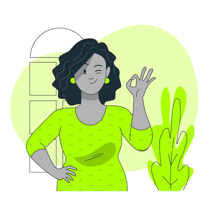 Gratis Vector ok concept illustratie