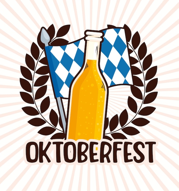 Oktober fest belettering poster