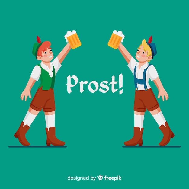 Gratis vector oktoberfest achtergrond