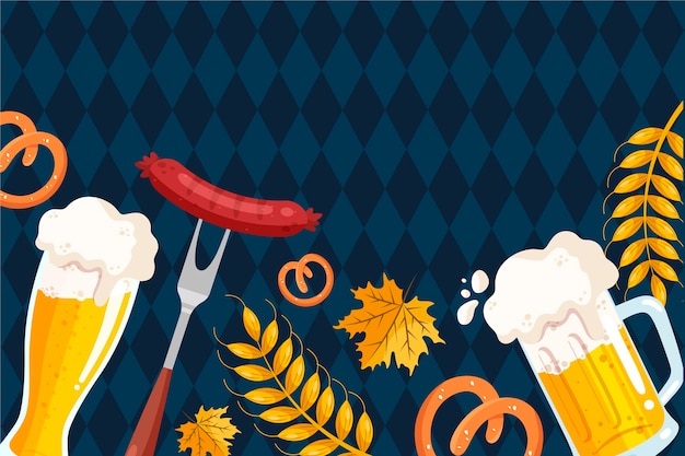 Gratis vector oktoberfest achtergrond