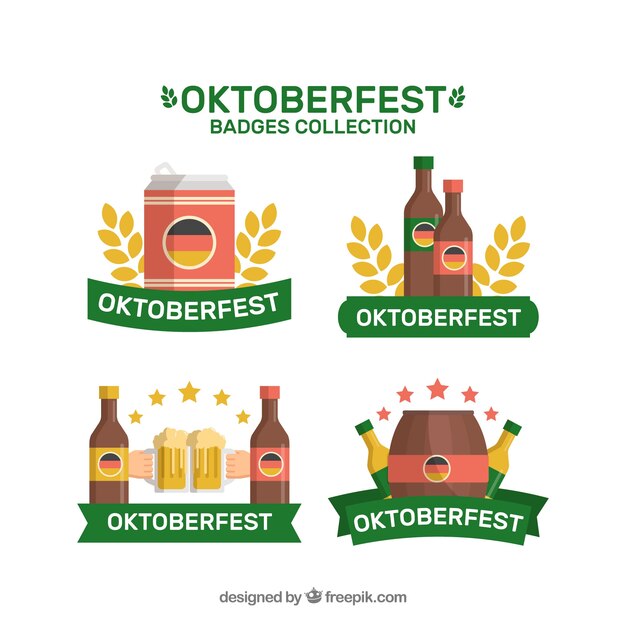 Oktoberfest badges met duitse vlag