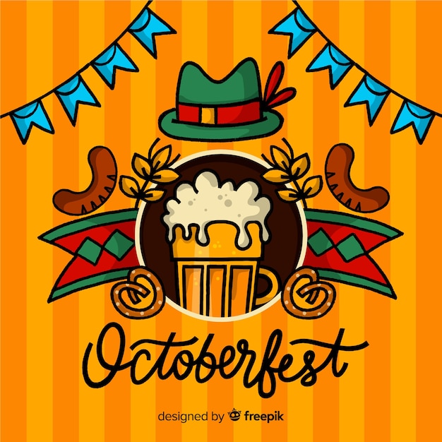 Oktoberfest belettering achtergrond