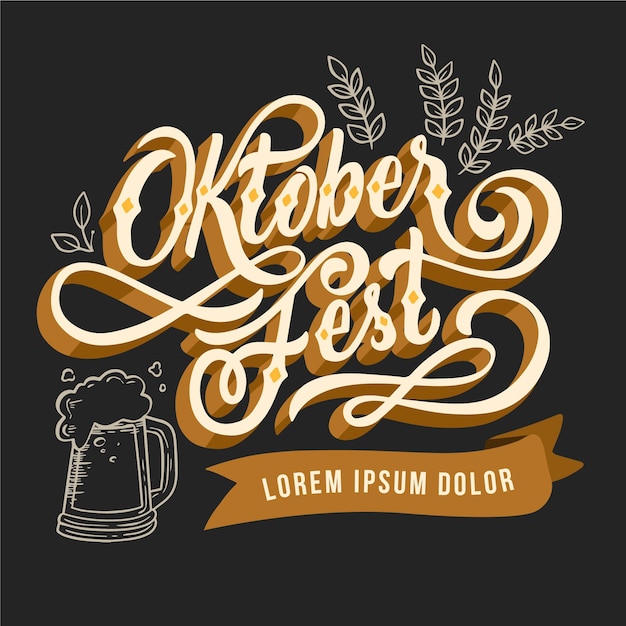 Oktoberfest belettering concept