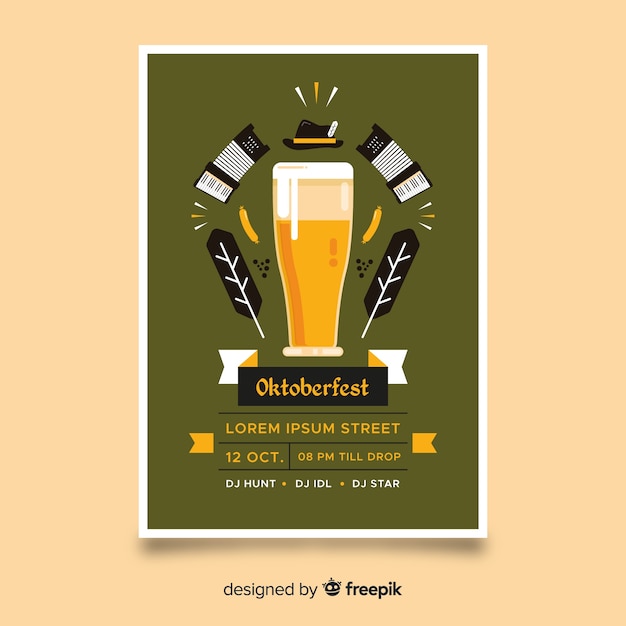 Gratis vector oktoberfest-brochure