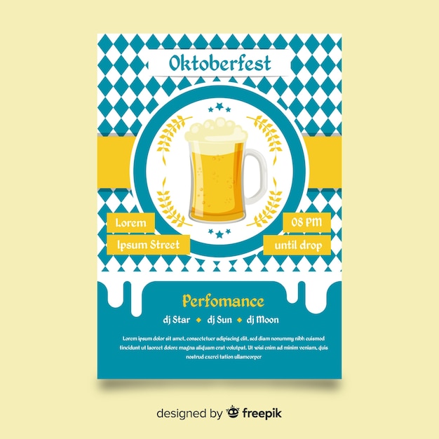 Gratis vector oktoberfest-brochure