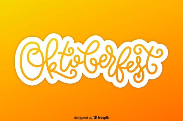 Oktoberfest concept met belettering achtergrond