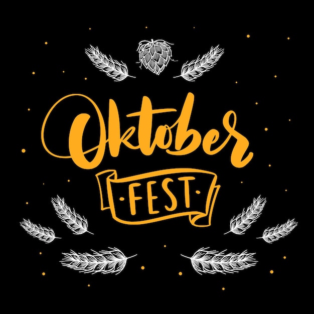 Gratis vector oktoberfest festival belettering