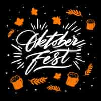 Gratis vector oktoberfest festival belettering