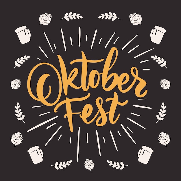 Gratis vector oktoberfest festival belettering