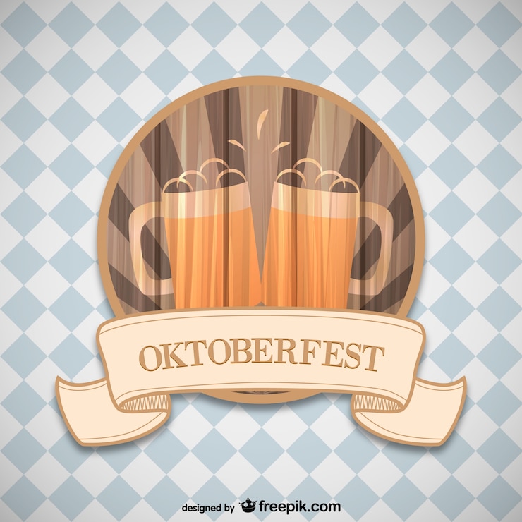 Gratis Vector oktoberfest label