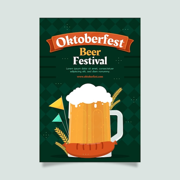 Gratis vector oktoberfest platte marketingpakketposter