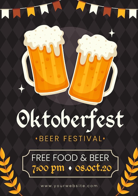 Oktoberfest poster sjabloon thema