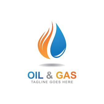Olie en gas logo ontwerp vector sjabloon