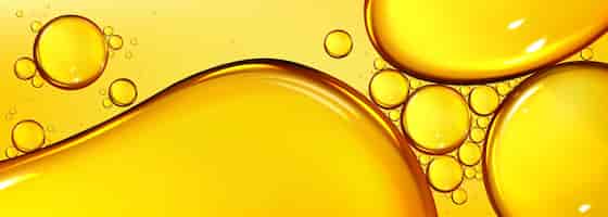 Gratis vector oliedruppels textuur omega bubbels gouden druppels