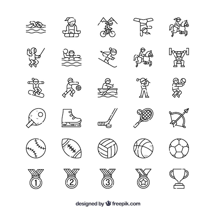 Gratis Vector olympische sport iconen