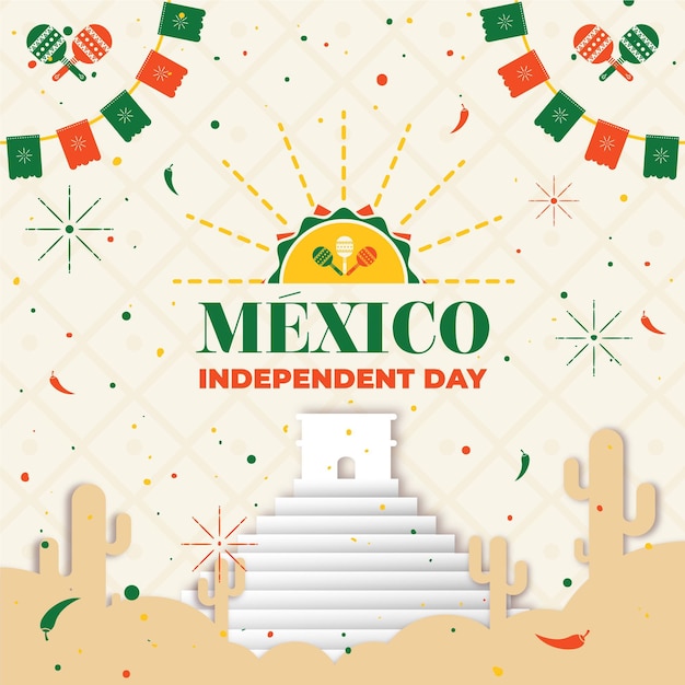 Onafhankelijkheidsdag concept van mexico