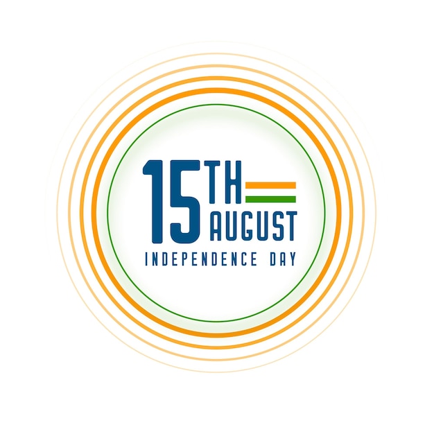 Onafhankelijkheidsdag van india achtergrond met driekleurige cirkelframe