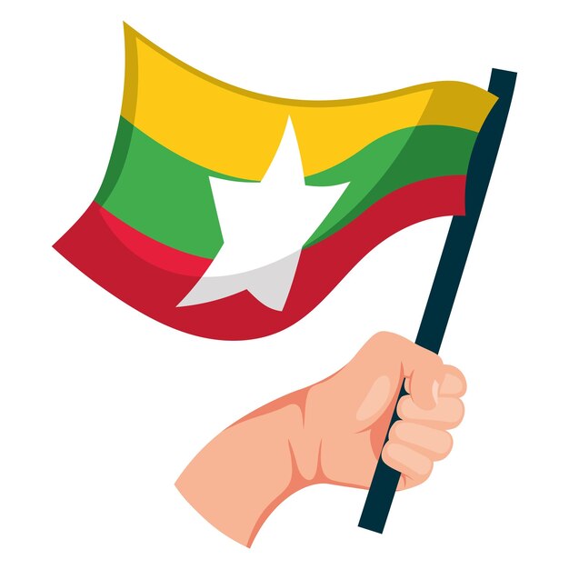 Gratis vector onafhankelijkheidsdag van myanmar