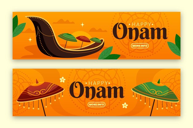 Onam-banners ingesteld