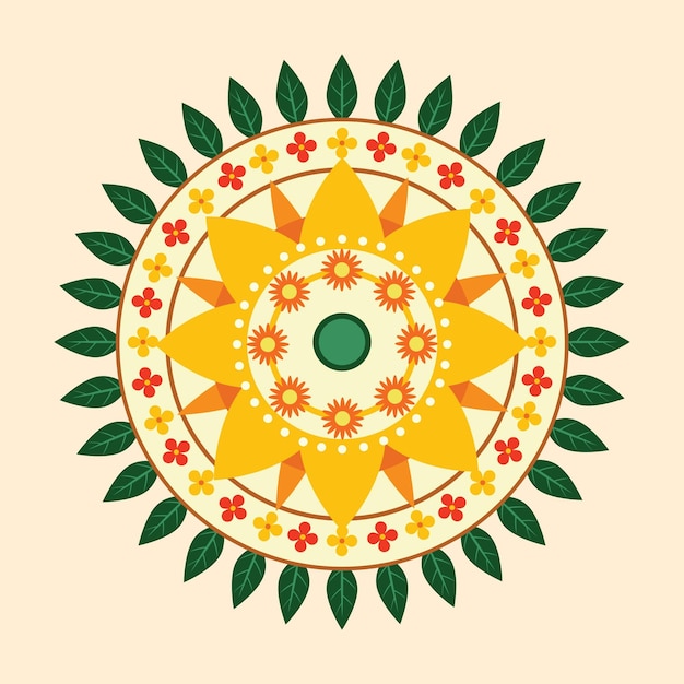 Gratis vector onam bloemendecoratie concept