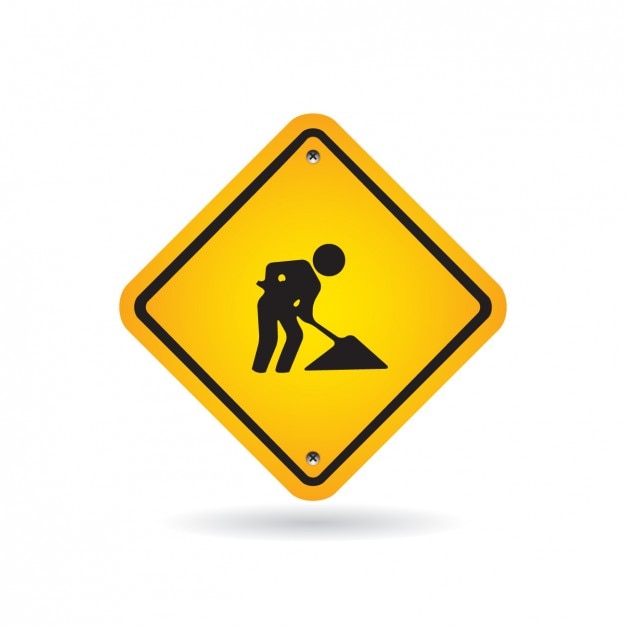 Gratis vector onderhoud road sign